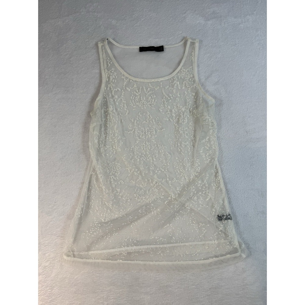 Balletcore Womens White Lace Blouse SMALL Fairycore Romantic